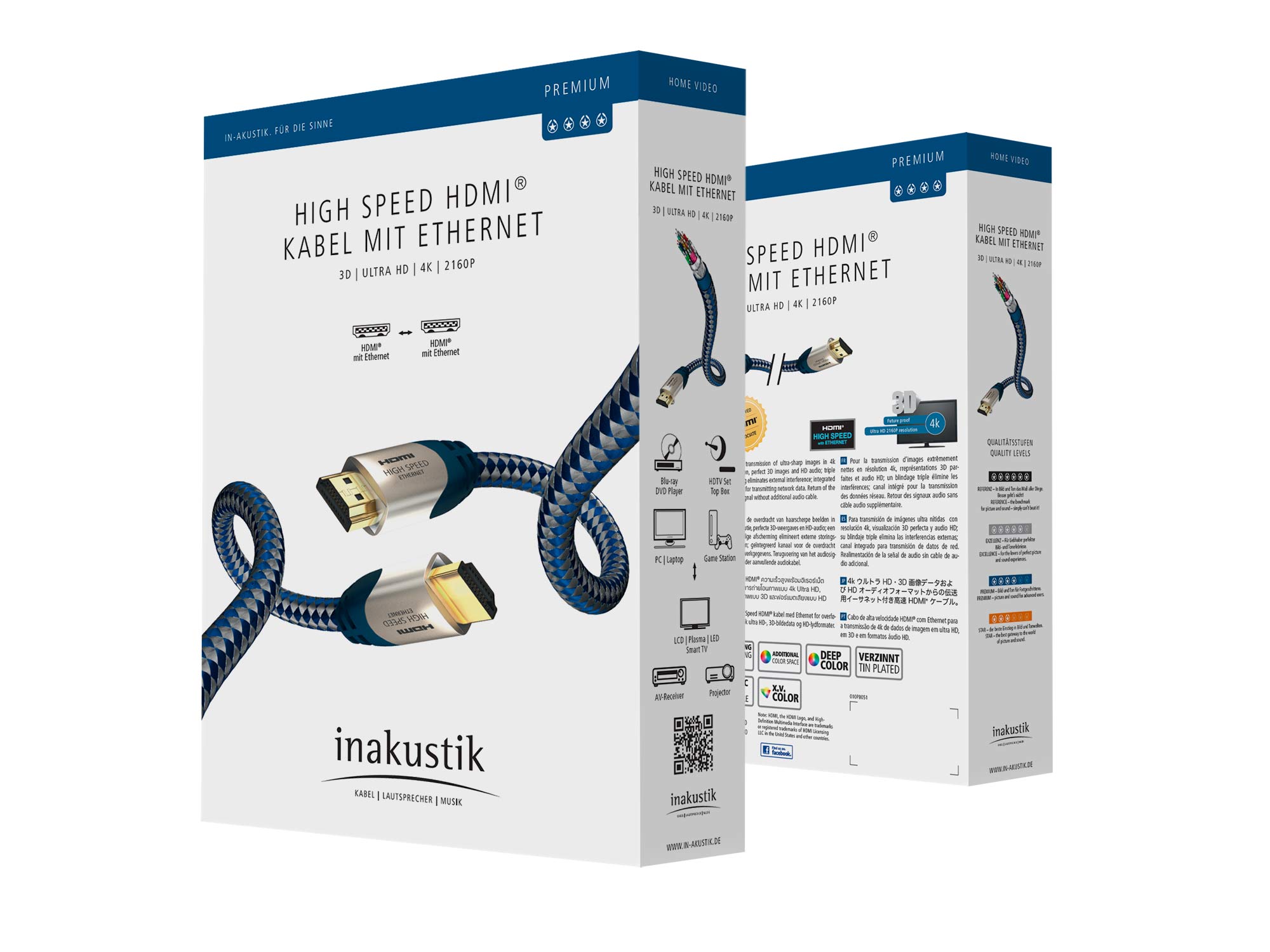 INAKUSTIK Premium 1m HIGH SPEED HDMI CABLE WITH ETHERNET
