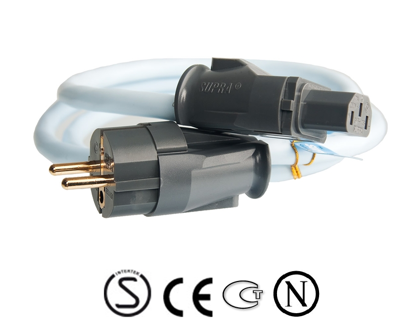 SUPRA LoRad CS-EU - 10A Špičkový síťový kabel s dvojitým stíněním alu folií - 3x
